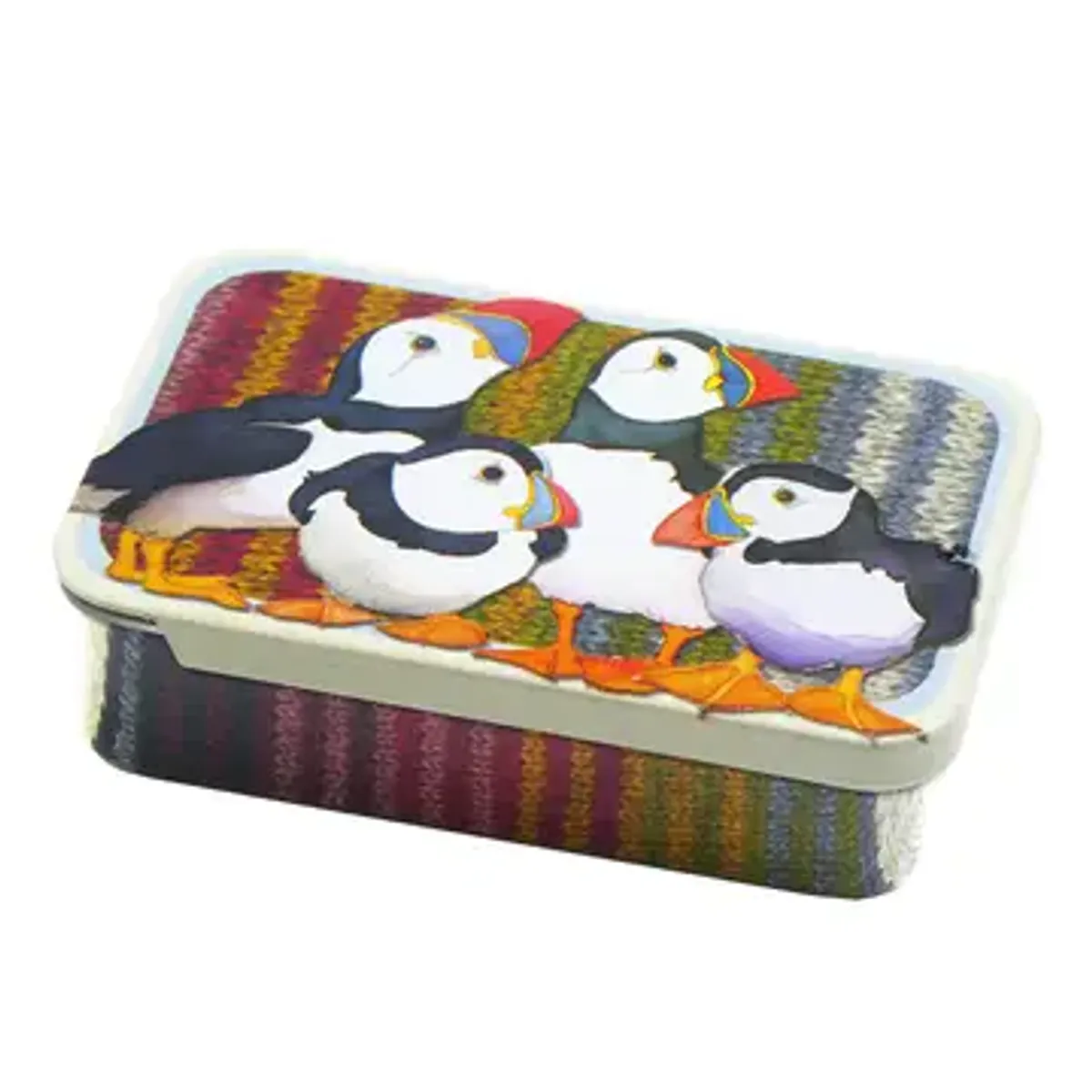 Liten tinnboks - Puffins