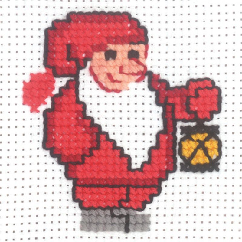 Nisse med lykt kit 10x10cm