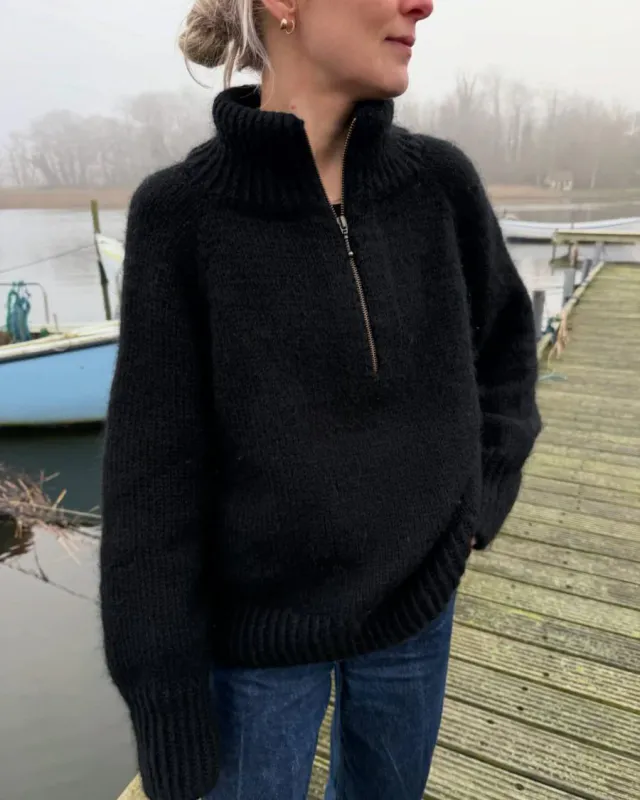 PetiteKnit Zipper Sweater